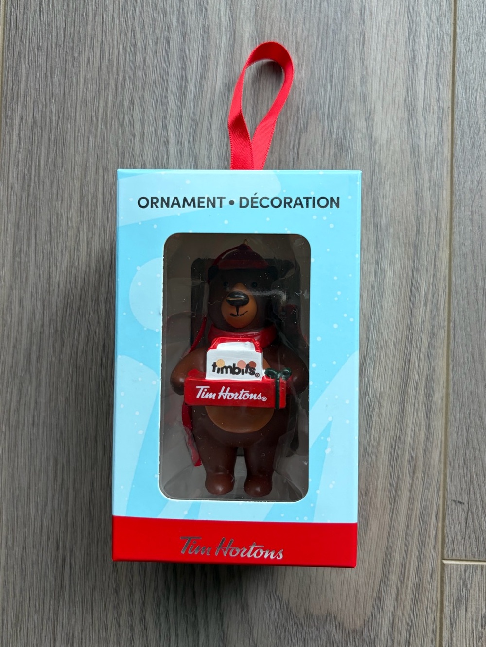 NEW 2025 Tim Hortons TimBits Holiday Bear Ornament 🎄🐻 Donut Christmas Decor - Picture 2 of 7
